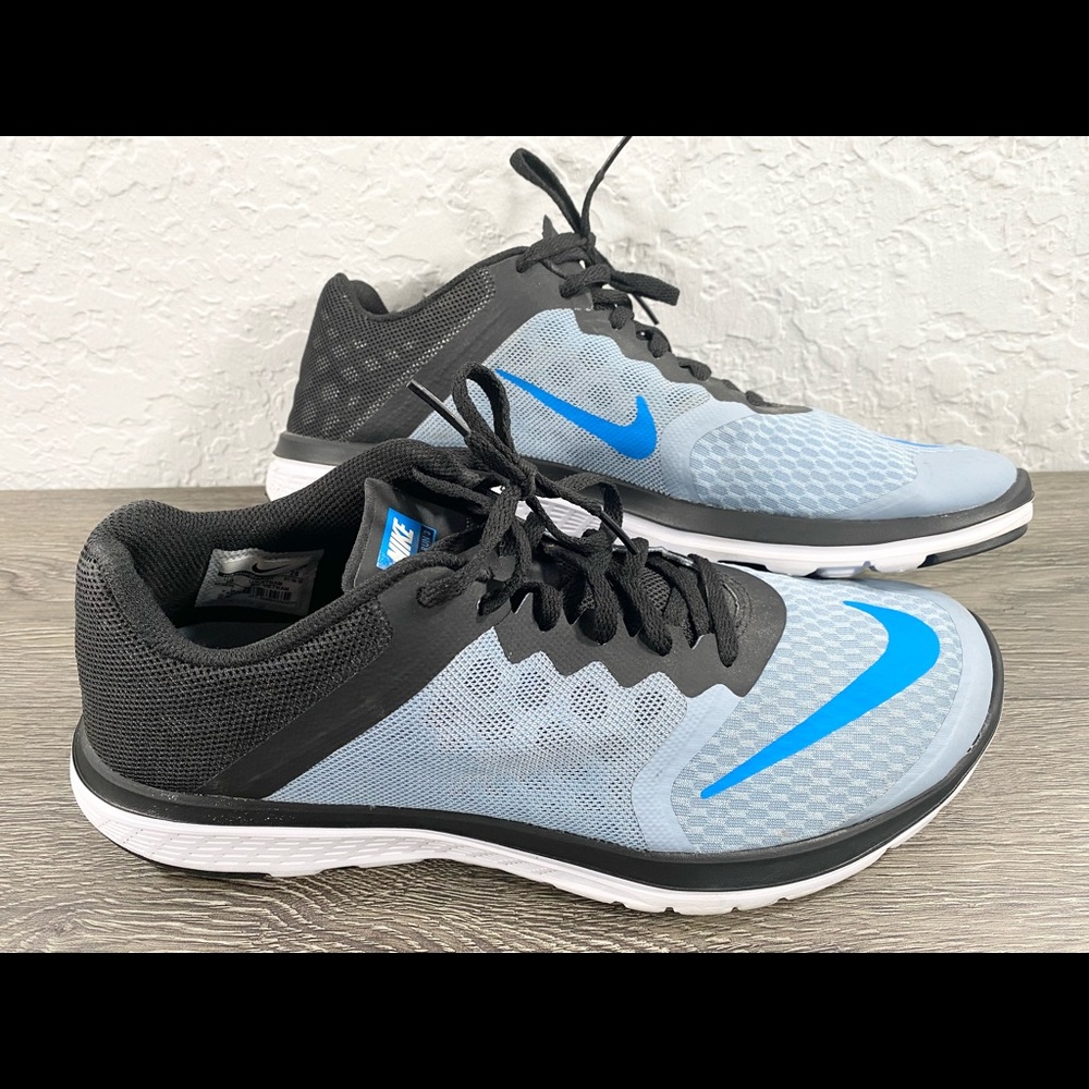 Nike FS Lite Run 3 Men's Running Training Shoes Black  Blue Men's Size 10